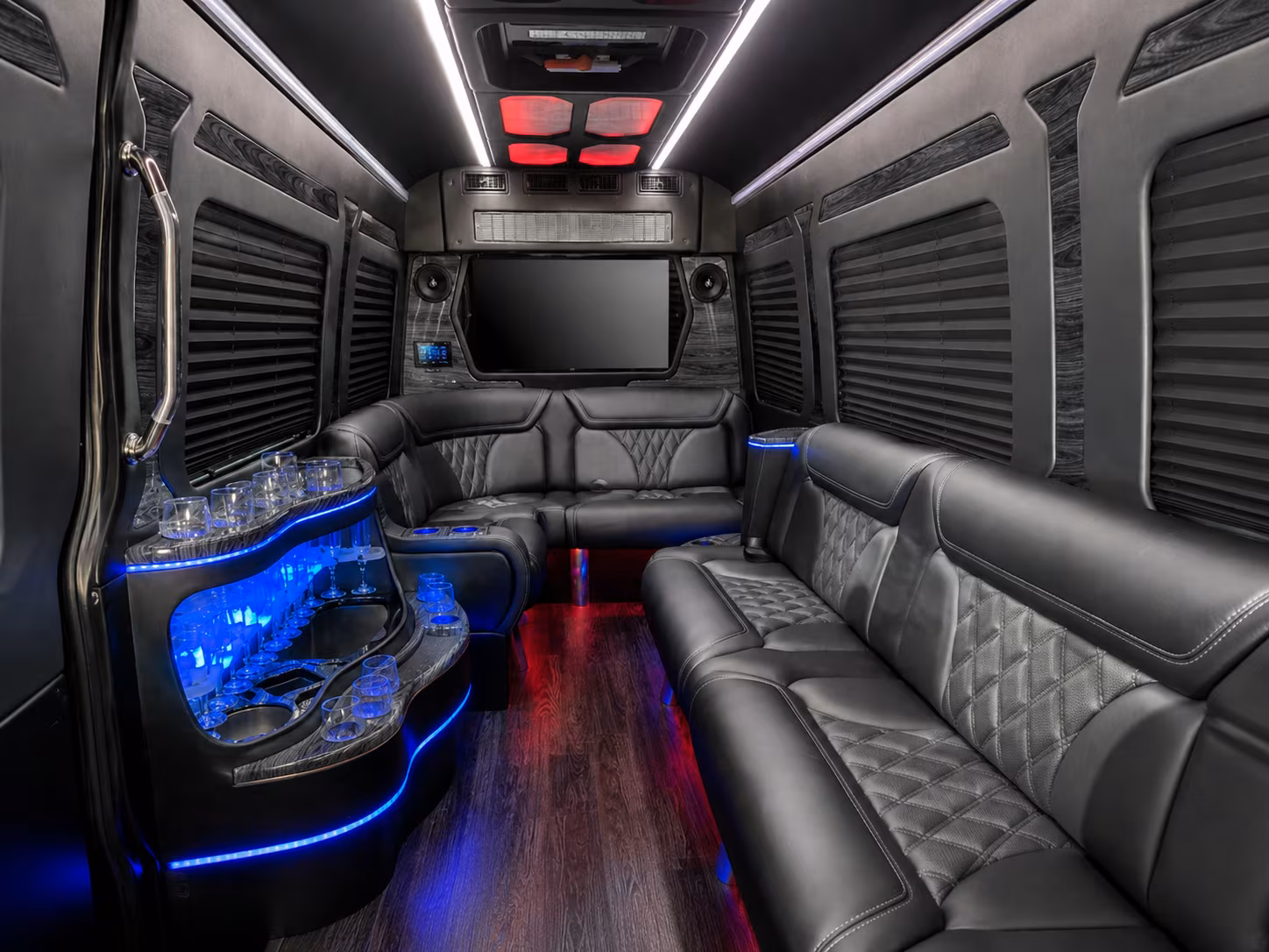 hendersonville 40 passenger party bus interior