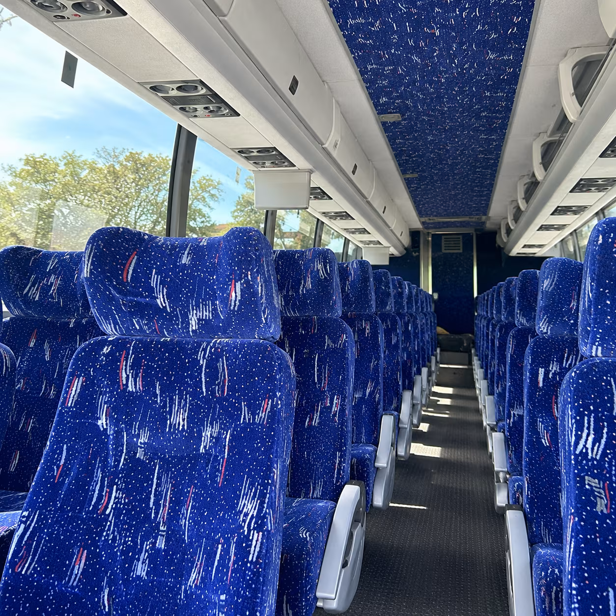 hendersonville charter bus rental interior